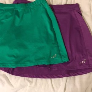 2 bcg tennis skirts- Purple & Green